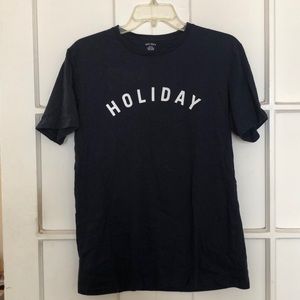 Navy Holiday Tee